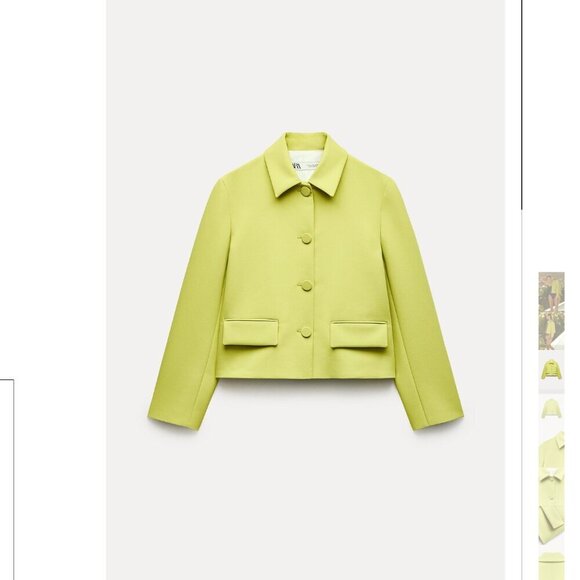 Zara Jackets & Blazers - ZW COLLECTION SHORT JACKET WITH POCKETS Size M NEW WITH TAG!